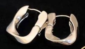 Silver chunky & chic loop earrings (stainless steel)